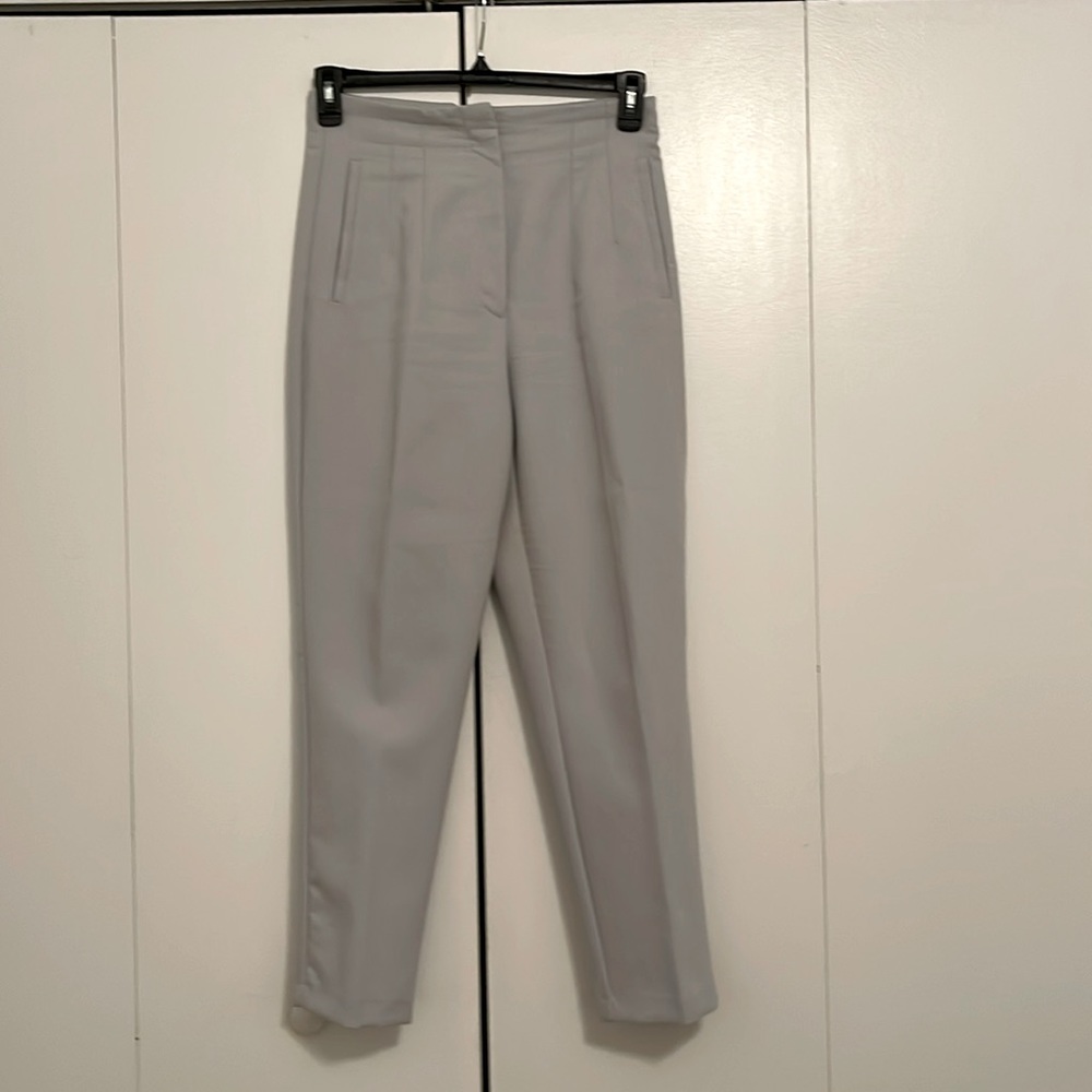 Zara High Waist Pants Light Blue